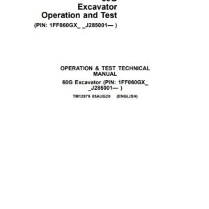 Screenshot jd60g operator test manual cover