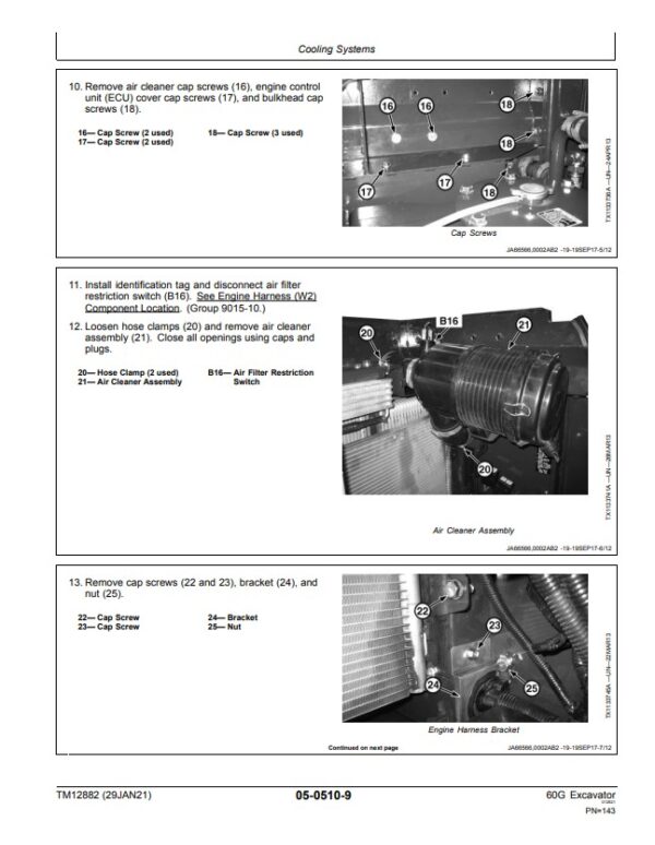Screenshot jd60g repair text manual cool
