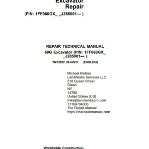 Screenshot jd60g repair text manual cover