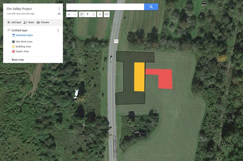 Google maps work area