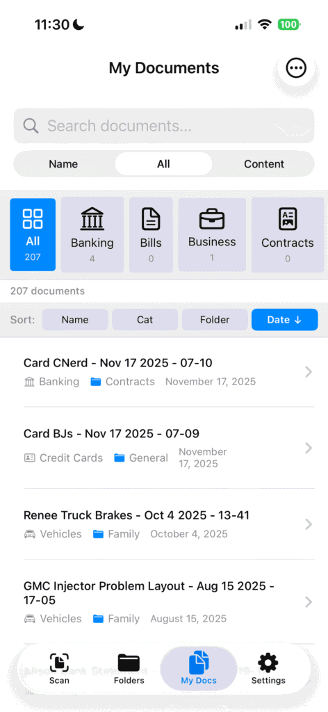 Simple PDF Document Management